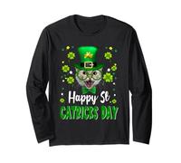 Cat St Patricks Day St Catricks Day Lucky Charm Cats Lovers Manga Larga