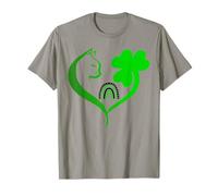 Cat St Patricks Funny Cattrick Irish Cat Shamrock Clover Camiseta