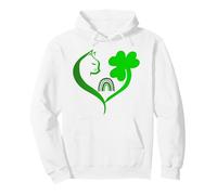 Cat St Patricks Funny Cattrick Irish Cat Shamrock Clover Sudadera con Capucha
