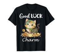Cat St Patricks Funny Irish Lucky Cat St Paddys Good Charm Camiseta