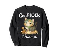 Cat St Patricks Funny Irish Lucky Cat St Paddys Good Charm Sudadera