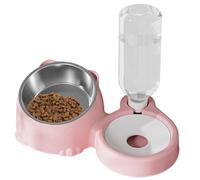 Cat Stainless Steel Bowl, Automatic Water Dispenser, Large Capacity Water Bowl, Stainless Steel Tilted Bowl with Automatic Water Dispenser, Perfect for Cats, Small Dogs, and Kittens