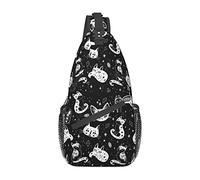 Cat Star Sling Bag, Chest Bag Daypack, Crossbody Sling Mochila para Viajes, Deportes, Correr, Senderismo