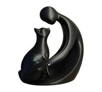 Cat Statue Decorative Pet Memorial Ornament Cute Man And Cat Figurine Home