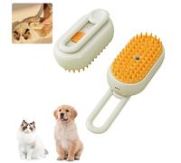 Cat Steam Brush, Cat Brushes for Indoor Cats, 2025 New Steam Cat Brush, 3 In 1 Water Brush Spa for Cats Dogs, Convenient Hair Removal and Easy Collection (Khaki)
