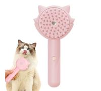Cat Steam Brush, Cleaning Pet Spray, 3,58 x 1,46 in Hair Removal Comb, Frizz Control Grooming Tool, Gentle Massaging Steam Feature for Puppy Kitten Bathing, Shedding, Shower Cleaning