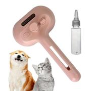 Cat Steam Brush, Self Cleaning Comb, Ergonomic Pet Steamer, Large Tank Deshedding Tool for Gentle Hair Removal and Massage Home Shower Dog Travel Grooming, White, Pink, Black, Blue