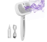 Cat Steam Brush, Slicker Brush, 7.72x4.33x4.21 inches Multifunctional Self-Cleaning Pet Grooming Tool with Gentle Massage Function, De-Shedding Comb for Cats Dog, Maintenance