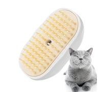 Cat Steamer Brush, Rechargeable Multifunction, 12.5x7.5x5cm/4.92x2.95x1.97 Inches Type-C Charging Pet Grooming Tool, Hair Remover, for Indoor Cat, Dog, Home Use Abs