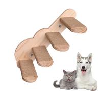 Cat Steps for Wall, Solid Wood Floating Stairway, Safe Wall-Mounted Kitten Climbing Shelves, 24x20x10cm, Indoor Space-Saving Perches for Bedroom, Living Room Décor
