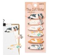 Cat Sticky Notes - 180 Sheets Cartoon Paper Markers - 2.36 in Adhesive Fun Sticky Notes - for Women, Students, Boys, Girls, Teacher, Kids, School, Work