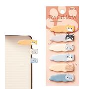 Cat Sticky Notes - 180 Sheets Cartoon Paper Markers for Students Women | Adhesive Fun Notes with Cute Cat Design, Office School Work Reminder Planner, Kids Teacher Study Supplies