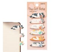 Cat Sticky Notes for School - Animal Kitten Paper Markers, 180 Sheets Cartoon Sticky Notes with Adhesive Paper and Cute Paw Design | Fun Cat Note Markers for Office, Classroom, Teacher, Students, Kids