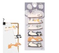Cat Sticky Notes - Paper And Adhesive 180 Sheets And 14.5cm, Adhesive Memo Tabs, Cute Notepad Fun Design | Page Marker Reminder Set, 180 Sheets Notes For Students, Teacher, Kids, School, Work