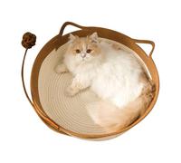 Cat Storage Baskets, Cat Basket Storages Woven Organizer Ears, plegable Mat Pad Cushion, Breathable Furniture Protection for Kitten, Small Animals Decorative, Lounger Breath Cats Mats