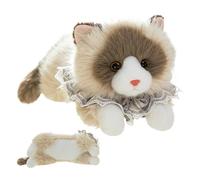 Cat Stuffed Animal, 12inch Plush Toy, Realistic Cute Soft Figure with Compact Build, Kids Accessory with Sturdy Utility, Home Decor, Reliable Gift Aid for Office Dorm Car Sofa Living Room Bedroom