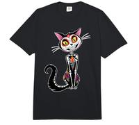 Cat Sugar Skull Dia de Los Muertos, Day of The Dead Comfort Colors Adult Heavyweight T-Shirt