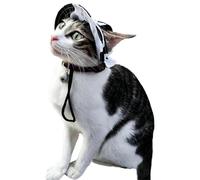 Cat Sun Hat Breathable Wide Brim UV Blocking Dog Headwear with Ear Hole | Bucket Hat for Cats for Party Halloween Costume Daily Wear Travel Summer Outdoor