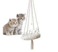 Cat Swing Bed | Bohemian Macrame Cat Hammock | Pet Climbing Lounging Hammock | Cushion Cat Swing | Pet Cats Playing Climbing Lounging Hammock with Removable Cushion For Study Room, Balcony