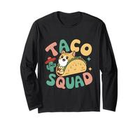 Cat Taco Squad Cinco De Mayo Mexican Party Fiesta Tacocat Manga Larga
