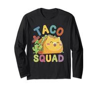 Cat Taco Squad Cinco De Mayo Mexican Party Fiesta Tacocat Manga Larga