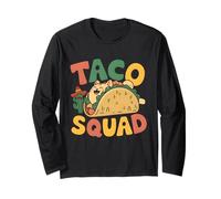 Cat Taco Squad Cinco De Mayo Mexican Party Fiesta Tacocat Manga Larga