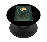 Cat Tarot Card - The Moon Vintage Style Tee PopSockets PopGrip Adhesivo