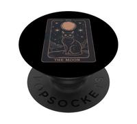 Cat Tarot Card - The Moon Vintage Style Tee PopSockets PopGrip Adhesivo