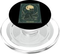 Cat Tarot Card - The Moon Vintage Style Tee PopSockets PopGrip para MagSafe