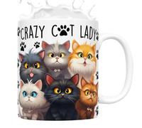 Cat Tea Cup, Cute Cat Ceramic Mug, 11oz Cat Cup, Cat Lady Drinkware, Funny Cat Mug, Cat Lover, Ceramic Cat Cup, Cat Handle Mug, Adorable Cat Cup, Home Decoration Mug