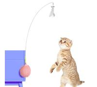 Cat Teaser - Cat Teaser Wand , Moving Kitty Toy | With Catnip Moving Interactive Self-Play Kitten Toy, Exercise Entertainment Wand Pet Play Stick Kitten Activity Boredom Reducer | For Most Cats And K