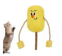Cat Teaser Toys Corn Cob Shape Cat Toy Catnip Chew Toys for Cats Plush Kitten Chew Toy Catnip Teaser Stick Cat Chew Stick Funny Kitten Toys Chew Toys for Hunting Cats Catnip Chew Toy for Teeth Interac