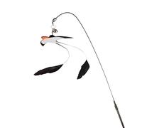 Cat Teaser Wand - Swallow Design Stick Toy With Bell | Interactive Enrichment Game For Indoor Home, Living Room, Apartment Training, Post-Meal Activity, Boredom Prevention, And Mental Stimulation