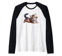 Cat, Tengo Que Decir Cosas Raras o moriré. Camiseta Manga Raglan