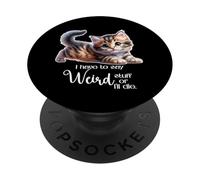 Cat, Tengo Que Decir Cosas Raras o moriré. PopSockets PopGrip Adhesivo