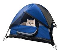 Cat Tent House, Outdoor Cats Bed Home Shelter in Camping, Portable Pet Playtent for Dogs & Small Pets, Polyester Material, Orange, Blue, Red, 55x55x36cm