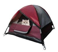 Cat Tent House, Outdoor Cats Bed Home Shelter in Camping, Portable Pet Playtent for Dogs & Small Pets, Polyester Material, Orange, Blue, Red, 55x55x36cm