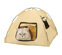 Cat Tent, Pet Shelter, Sun Canopy, Foldable, Weatherproof, Breathable Mesh, Lightweight, Portable, with Ground Stakes, Includes Carry Case, UV Protection, 40x40x38cm