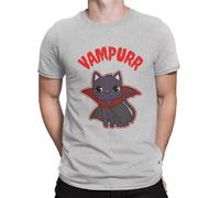 Cat The Return of Vampurr Creative Tshirt for Men Vampurr Round Collar Pure Cotton T Shirt Personalize Birthday Gifts Tops Grey 3XL