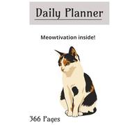 Cat Theme Daily Planner Undated - 12 Month Productivity Journal - Cute Feline Organizer with Daily Pages for Schedules, Priorities & Notes - Great Gift for Cat Lovers