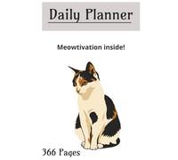 Cat Theme Daily Planner Undated - 12 Month Productivity Journal - Cute Feline Organizer with Daily Pages for Schedules, Priorities & Notes - Great Gift for Cat Lovers