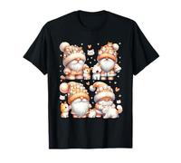 Cat Themed Gnome Patterns For Cat Owner Like Cat Mom And Dad Camiseta