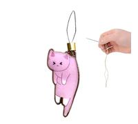 Cat Threader Needle Tool - Cute Hand Sewing Accessory, DIY Needle Threader for Sewing, Crafting, Quilting, Knitting, and Art Projects, Threading Helper for Crafters