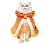Cat Tiger Outfit | Cozy Warm Cloak for Cold Weather | Hooded Pet Coat for Cats in Winter, Stylish and Functional Cat Costume for Home Hooded Cat Cloak Costume