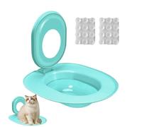 Cat Toilet Trainer Kit, Kitten Potty Teaching Seat, Leakproof Non-Stick Cat Toilet Trainer (Adjustable, White), for Apartment Bathroom House Training