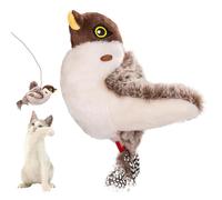 Cat Toy Bird, Sparrow Catnip Toys Simulation Bird Toy, Interactive Cat Toys, Flapping Chirping Cat Enrichment Toys with 3 modos, USB Recargable para gatos interiores para jugar y hacer ejercicio