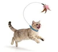 Cat Toy Collar - Interactive Teasing Wand with Feathers, Kitten Neck Collar Toy | Fun Exercise and Training Activity for Cats, Indoor and Outdoor Play, Yard, Park, Home Entertainment, Daily Fun