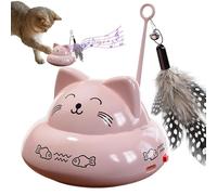 Cat Toy - Electric Interactive Pet Teaser Wand, Smart Self Play Kitten Entertainment Device with Flashing Lights Music Attraction, Automatic Motion Function, Ideal for Indoor Cats Exercise Enrichment
