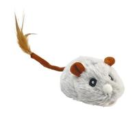 Cat Toy - Interactive Cat Toy | Mice | Automatic Squeaky | Plush Mice with Soft Rubber Tire Electronic Squeaky Animal Toys with Rotatable Wheel For Indoor. & Outdoor