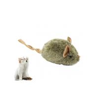 Cat toy mice, fuzzy mice cat toys Pet kitten chew toys Plush cat mice realistic interactive sound for kittens to chase and play indoors at home.